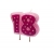 Świeczka urodzinowa Różowa Cyfra 18 lat (osiemnastka)